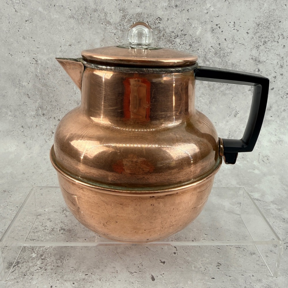 Solid Copper Stovetop Coffee Percolator MCM